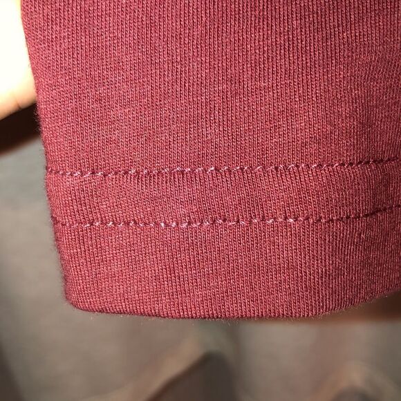 LEVI’S XL Angler Color block Port Wine Navy Beige Long Sleeve Crewneck Tee - Picture 6 of 10